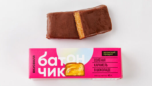Батончик ВкусВилл Соленая карамель в шоколаде