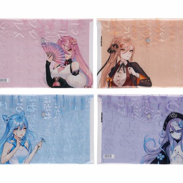 Папка-конверт Erich Krause Manga Girls на кнопках А4 в ассорт. 1шт