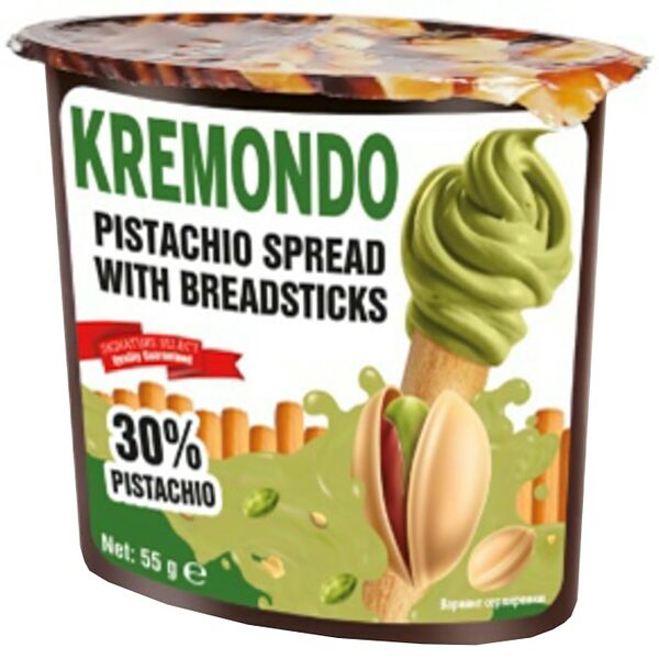 Паста Kremondo фисташковая с хлебными палочками 55г