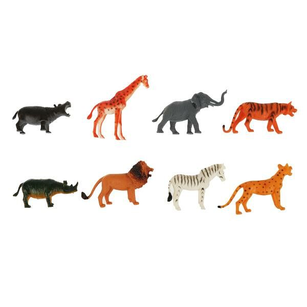 Игрушки пластизоль набор дикие животные 8 шт