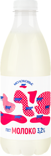 

Молоко Молоковье пастеризованное 3.2% 900 мл