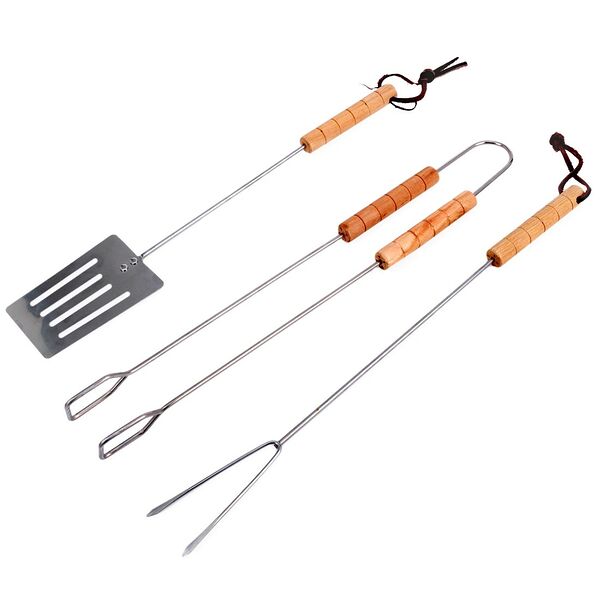 Набор принадлежностей для барбекю 3шт,вилка 40,5см,щипцы 41см,лопатка 38,5см