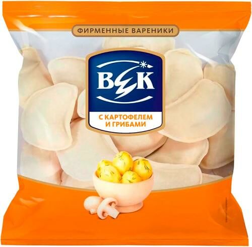 Фирменные вареники Век с картофелем и грибами