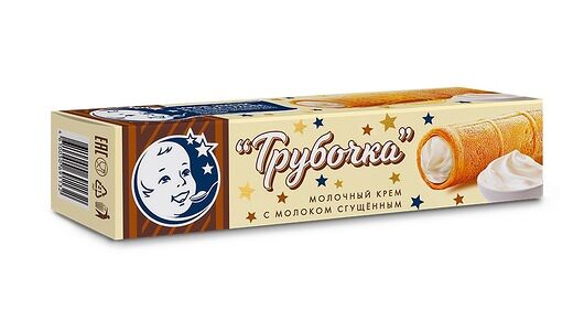 Трубочка вафельная Пастухов молочный крем 30г