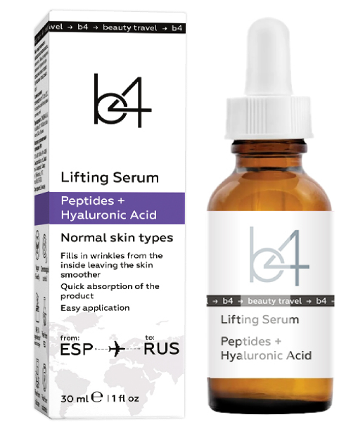 В4 Monoserums моносыворотка с гиалуроновой кислотой, пептидами и лифтинг эффектом, 30 мл