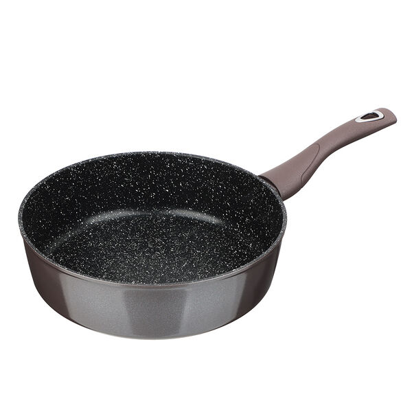 Satoshi валькур сковорода литая глубокая d=28см, антипригарное покрытие мрамор, индукция