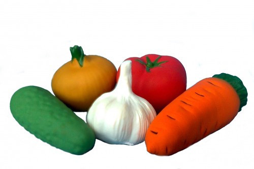 Игрушка из ПВХ пластиз Набор овощей из 5 предметов