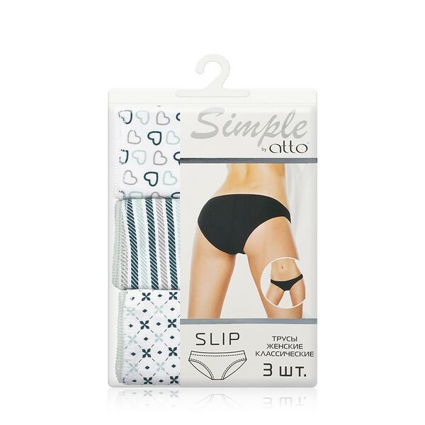 Женские трусы Atto Simple TK-40 , M , 3шт