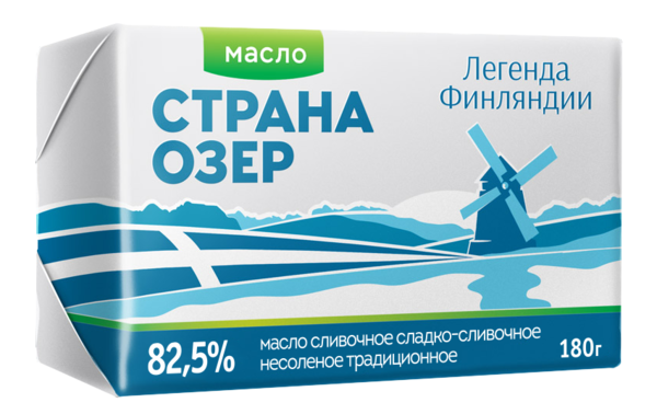 Масло сливочное Легенда Финляндии Страна Озер 82.5%