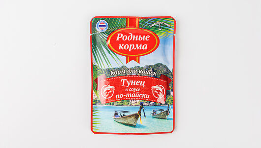 Корм влажный для кошек Родные корма Тунец в соусе по-тайски