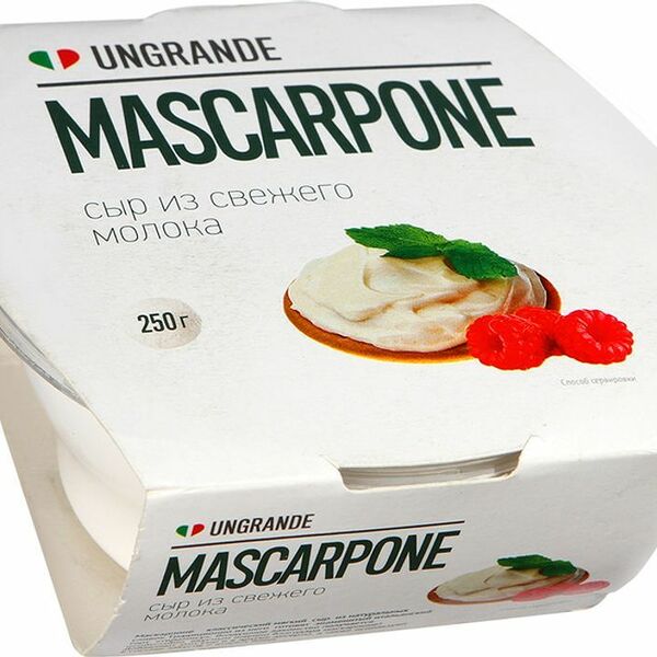 Сыр маскарпоне Unagrande сливочный 80% БЗМЖ 250г