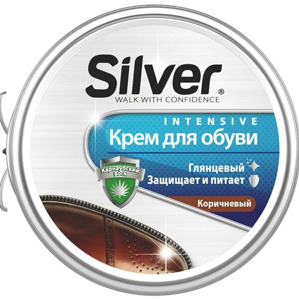 Крем для обуви Silver коричневый 50мл
