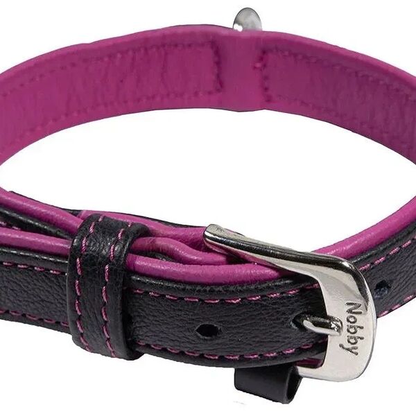 Ошейник для собак Nobby PACIFIC 47см 22/25 мм кожа, фуксия