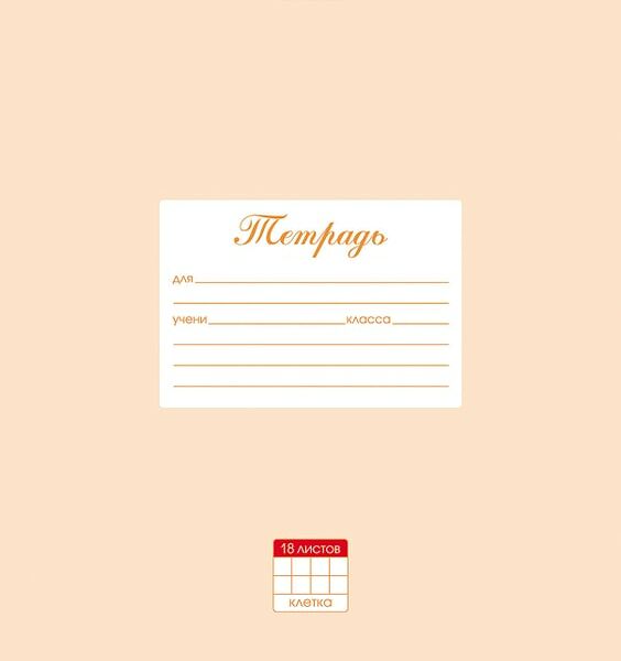 Тетрадь Hatber Пастель Персиковая в клетку 18л А5 10шт