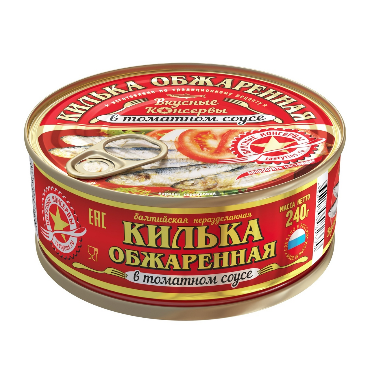 

Килька Вкусные консервы в томатном соусе 240 г