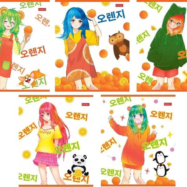 Тетрадь 48л клетка серия Девочки-апельсинки 48Т5В1