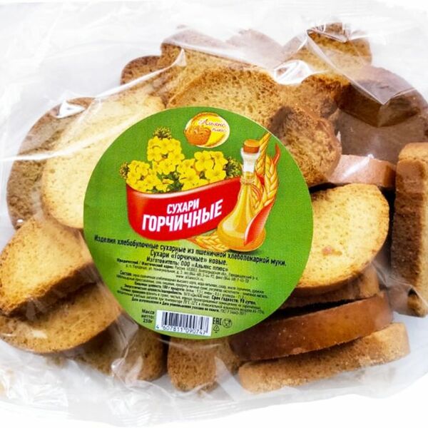 Сухари Альянс плюс Горчичные 250г