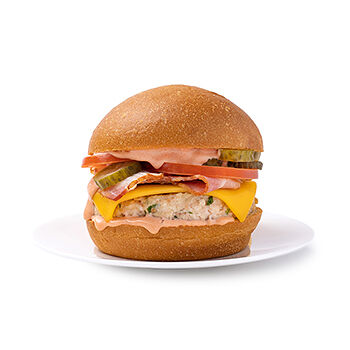 Бургер с куриной котлетой и беконом «Уже готово» 320 г, Россия