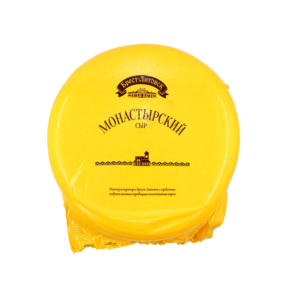 Сыр п/тв Брест-Литовск Монастырский 45% круг вес