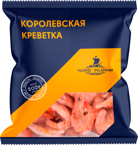 

Креветка Nord Pilgrim Королевская варено-мороженая 500 г