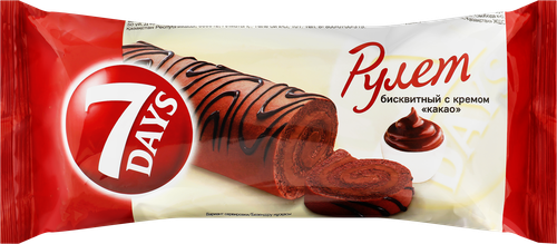 

Рулет бисквитный 7 Days с кремом какао 200 г