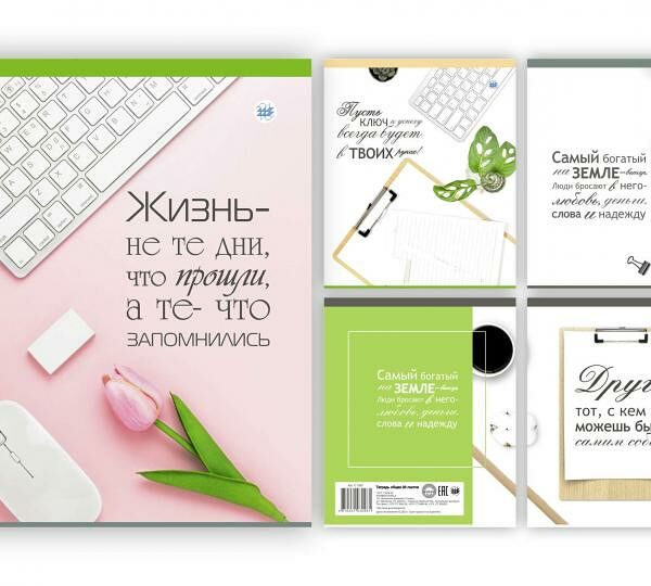 Тетрадь общая клетка 96л серия Цитаты №140-23