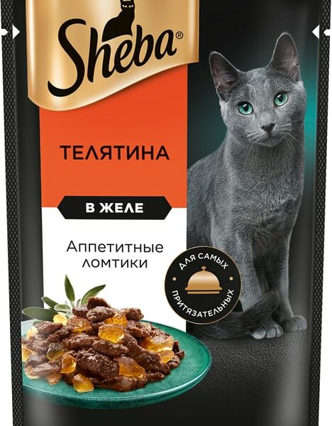 Влажный корм для кошек Sheba с телятиной 75г