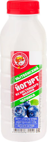 

Йогурт питьевой Маслозавод Нытвенский черника, 2.5 % 400 г