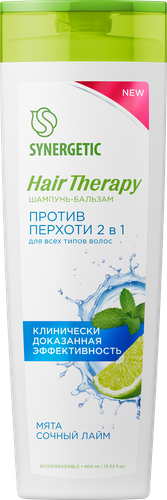 

Шампунь-бальзам для волос Synergetic Против перхоти 2 в 1 400 мл