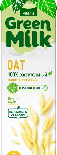 Напиток Green Milk овсяный ультрапастеризованный 1л