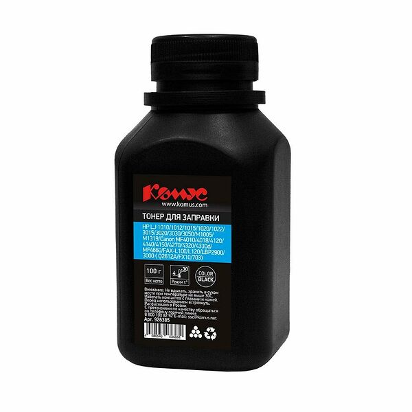 Тонер Комус чёрн для HP/Canon ( Q2612A/FX10/703) (100 г)