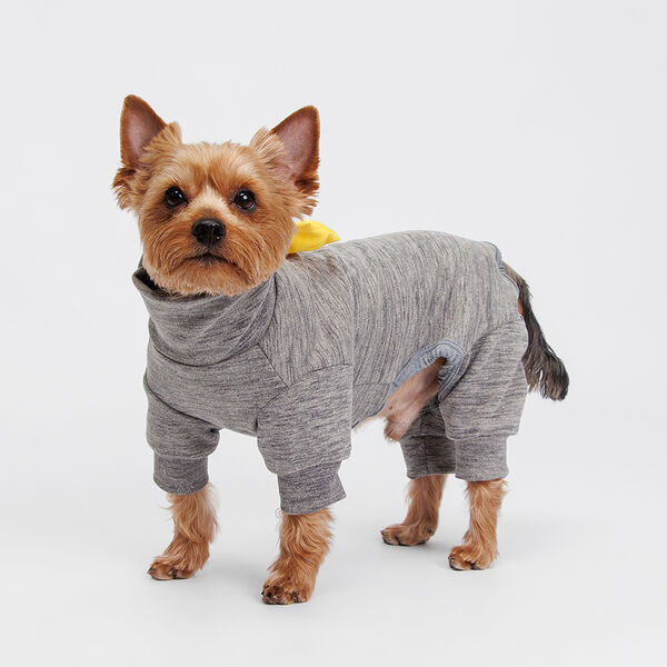 Костюм флисовый для собак и кошек, XS, серый