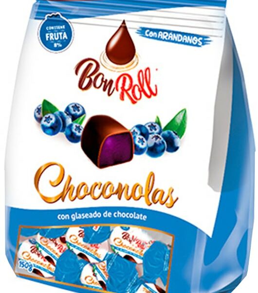 Конфеты Bon Roll глазированные с желейным корпусом Черника 150г