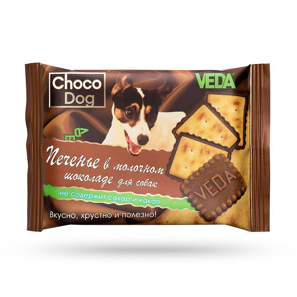 Лакомство для собак Veda Choco Dog печенье в молочном шоколаде