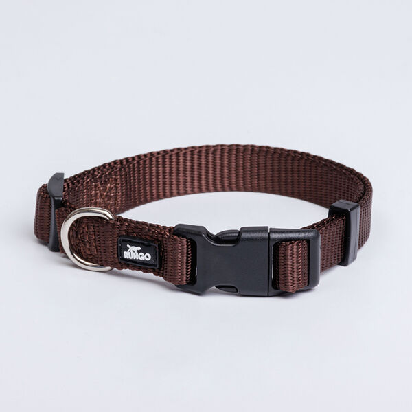 Ошейник нейлоновый для собак, 15 мм, 30-45 см, коричневый