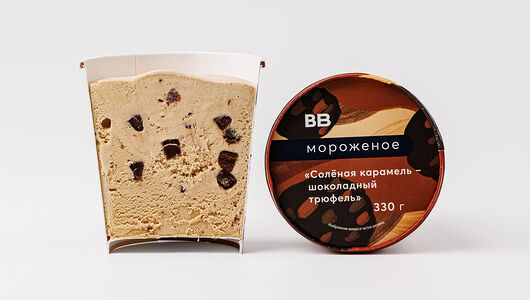 Мороженое Соленая карамель с шоколадным трюфелем