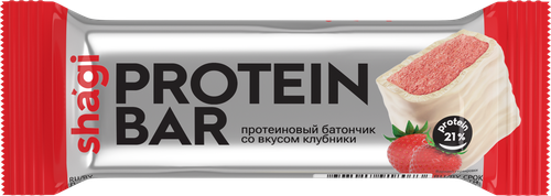 

Батончик протеиновый ProteinRex Shagi со вкусом клубники 40 г