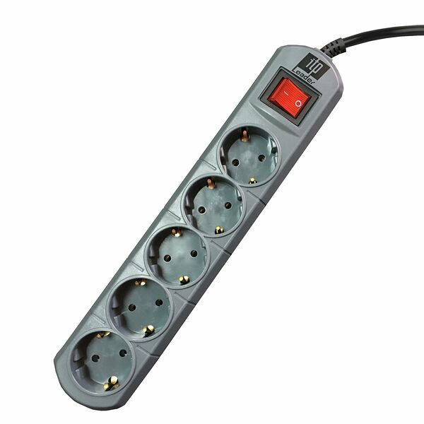 Сетевой фильтр ITP Leader (5/3м/10А/300Дж/серый)