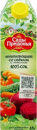 

Сок Сады Придонья Мультиовощной со свеклой с мякотью 1 л