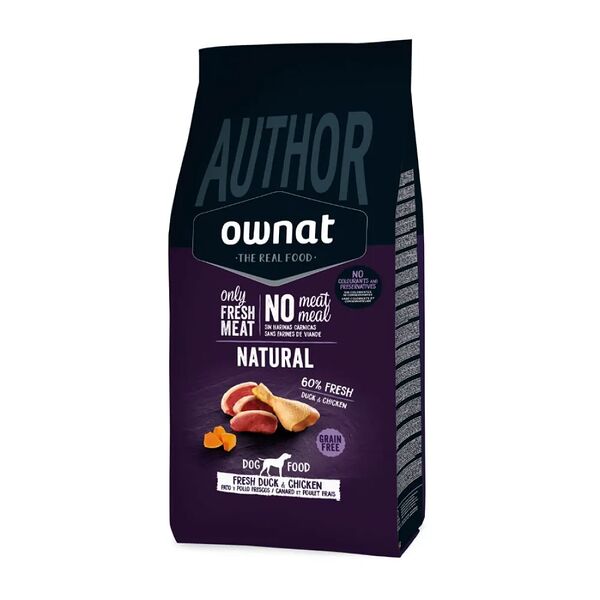 Author Сухой корм Ownat для взрослых собак, со свежим мясом утки и курицы, 3 кг