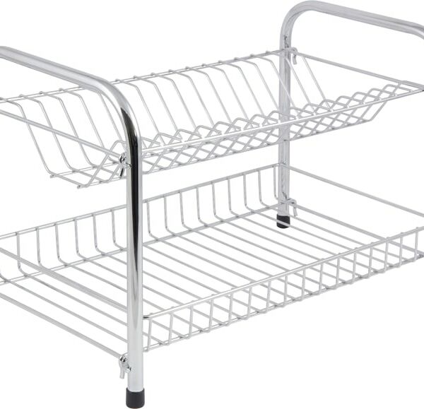 Сушилка для посуды Рыжий кот двухуровневая 39.5*24*28см