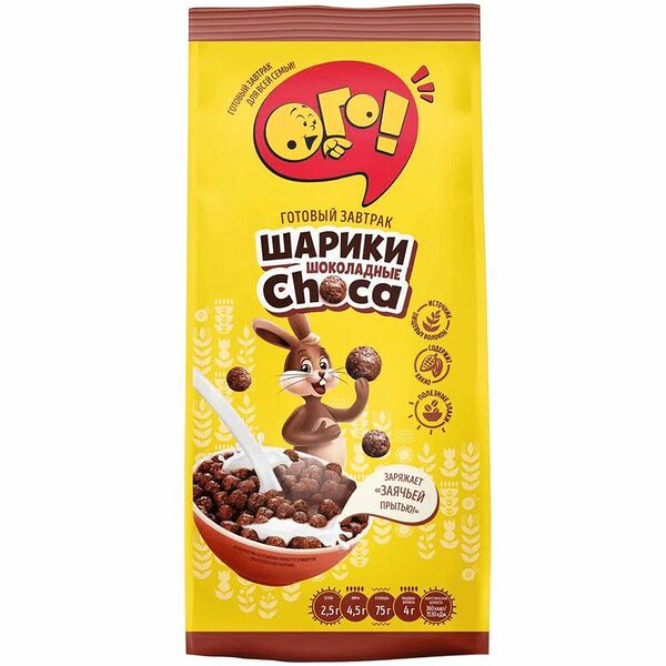 Хлопья Ого! Choca шоколадные шарики, 150г