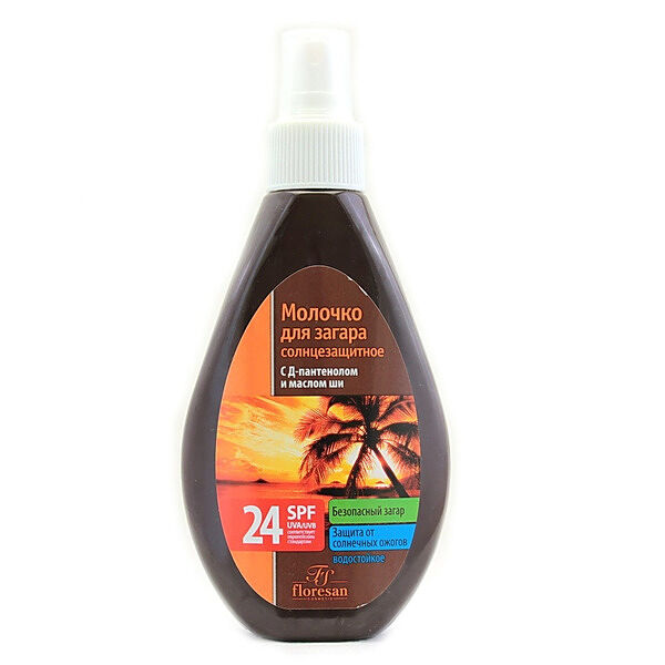 Молочко для загара Floresan Paradise солнцезащитное SPF24 160 мл