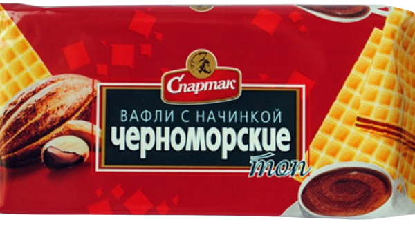 ВАФЛИ ЧЕРНОМОРСКИЕ  ТОП( флоу-пак, 87 гр. )