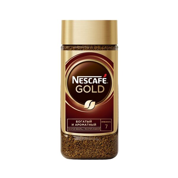 Кофе Nescafe Gold нат. раст. субл. с добавлением мол.  вес 95 г. РФ