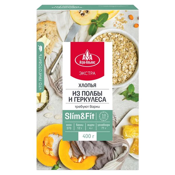 Хлопья Агро-альянс из полбы и геркулеса
