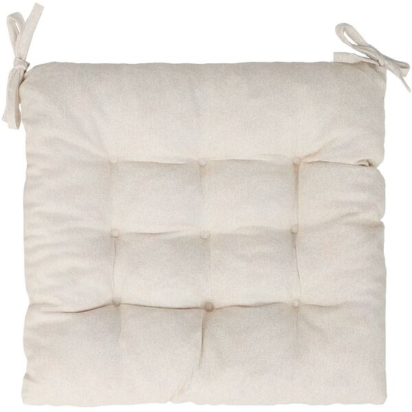 Подушка на стул Хаски Home, 40х40х5 см, рогожка, в ассортименте