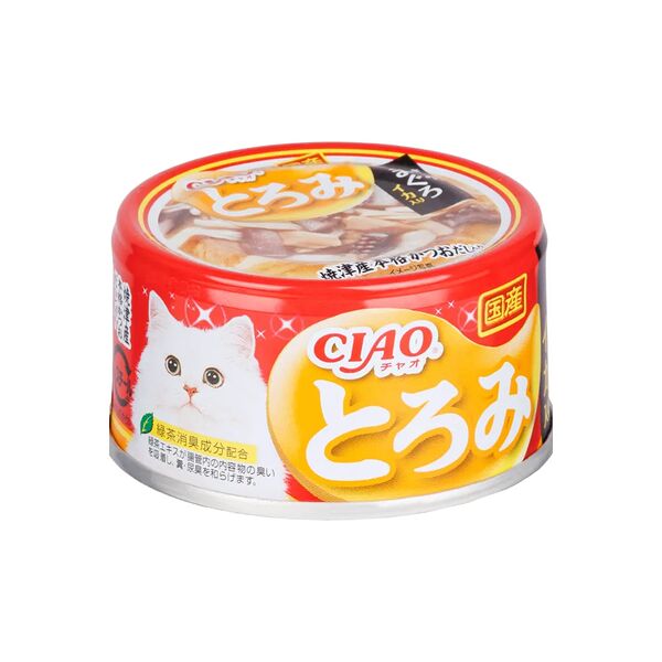 Корм для кошек Кальмар с мраморной вырезкой японского тунца-бонито и парным филе курицы ТМ Ciao (Циао)