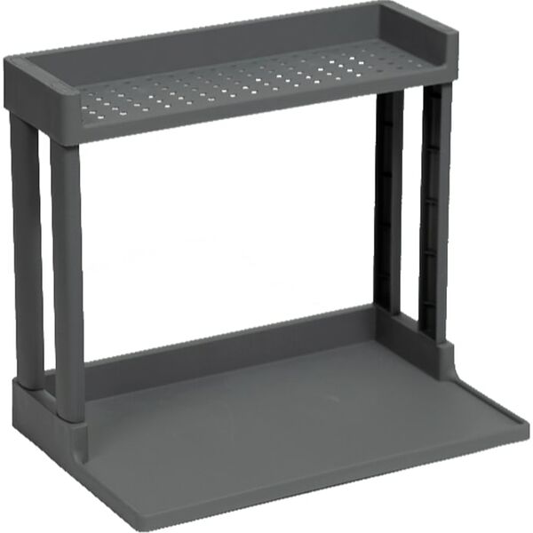 Подставка-органайзер Vikea настольная 2-х ярусная серый