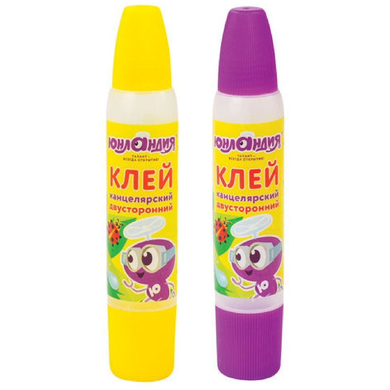 

Клей Юнландия канцелярский двусторонний жидкий, в ассортименте 1 шт.